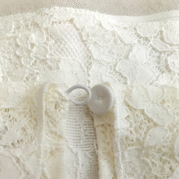 🌸NWOT🌸 BCBGMaxAzria AMELIE Off-White Lace Mini Dress - Picture 4 of 11